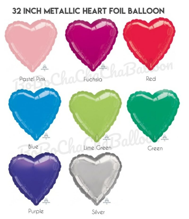 32inch Heart Shape Foil Balloons