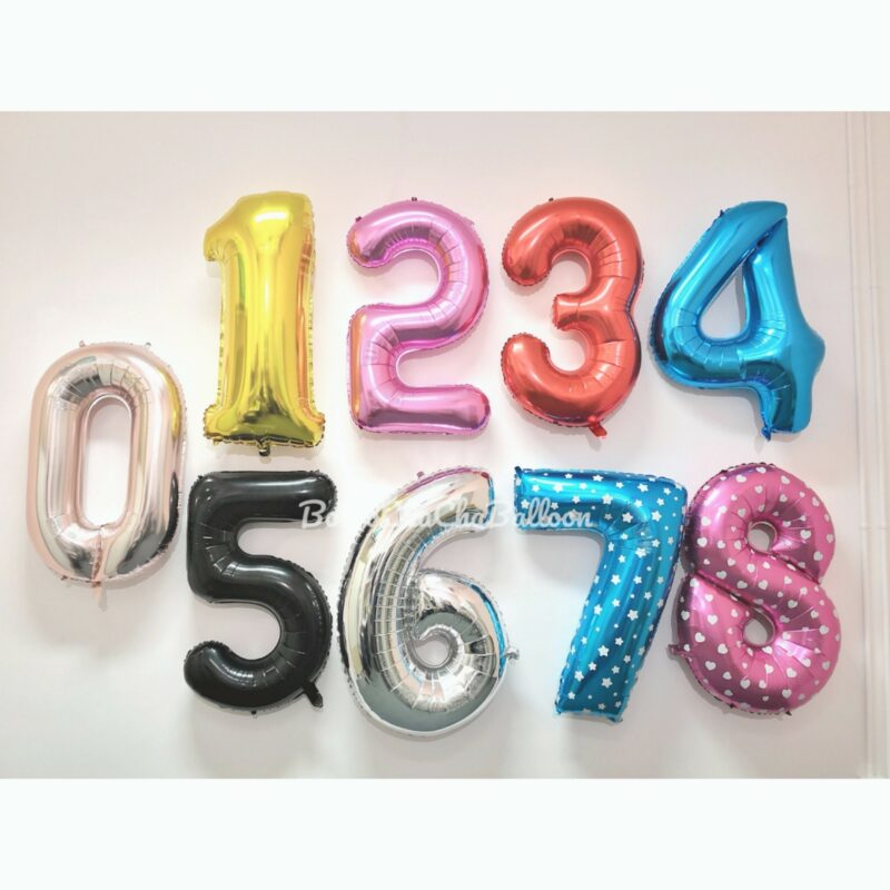 40 inch Jumbo Foil Number Balloons – Classical Black