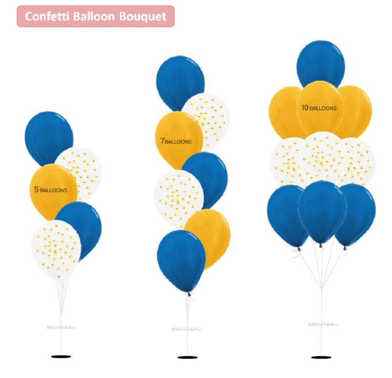 [Choose No. of Balloons] in a bouquet - Standard Metallic Color Balloons