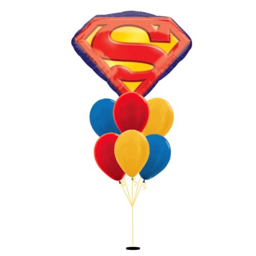[Superman] Emblem Happy Birthday Balloon Bouquet