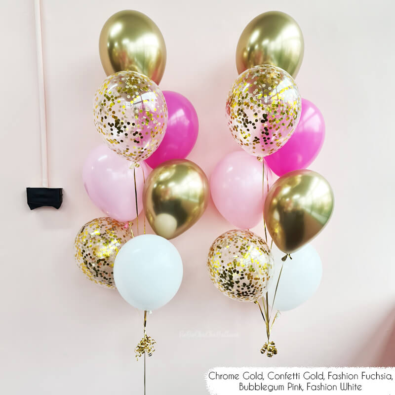 Chez Bogato - Ballons Confettis Fuchsia