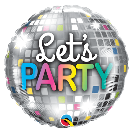 Celebration] 18inch Let's Party Disco Ball Foil Balloon