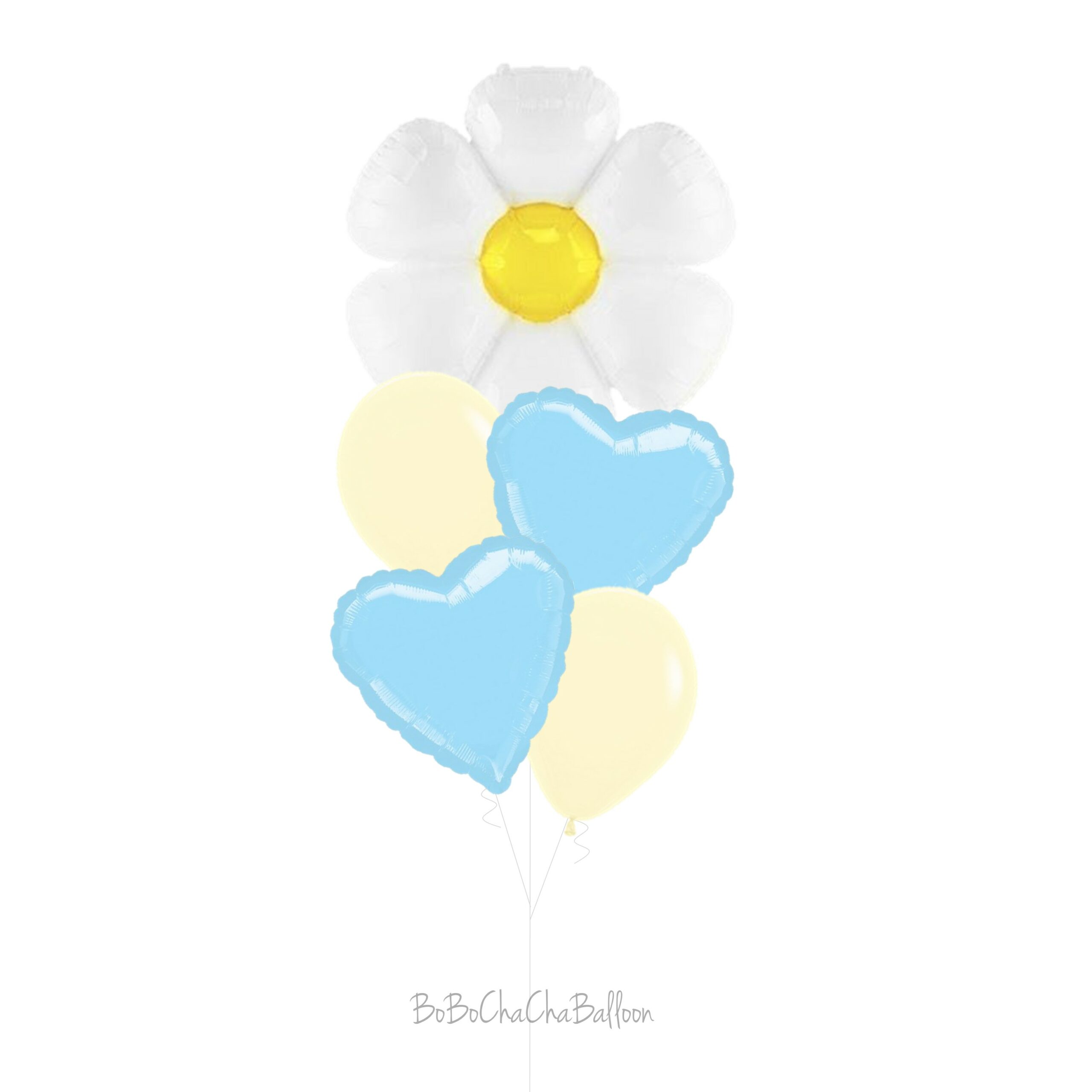 [Flower] Daisy Mixed Balloon Bouquet (5pcs) Customised Helium Balloon