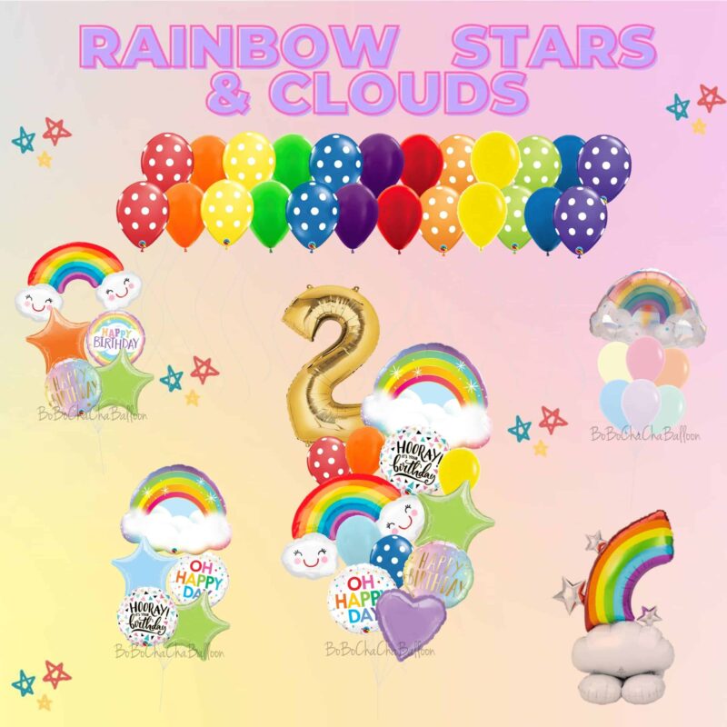 Rainbow Stars and Clouds