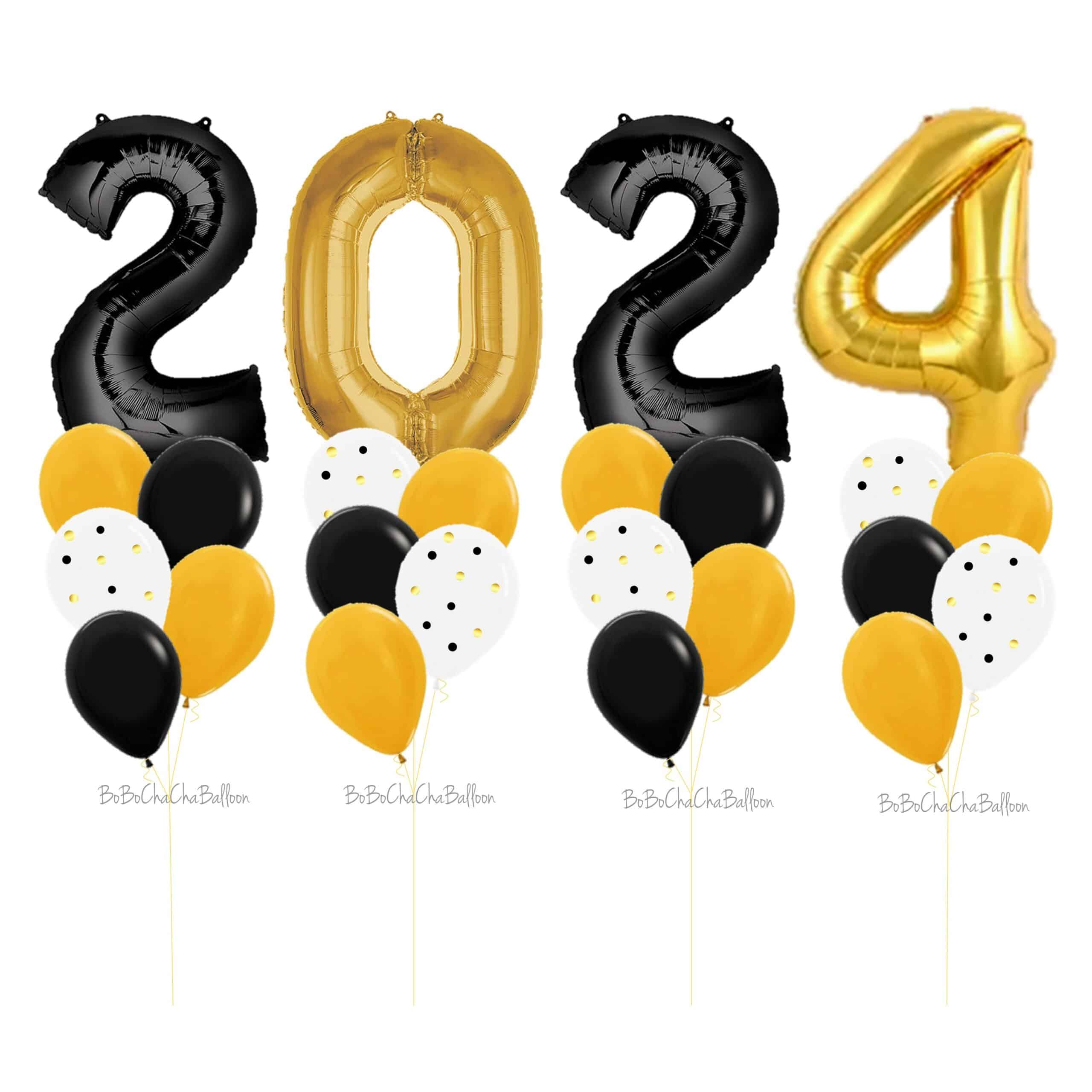 [NEW YEAR] Happy New Year 2024 Balloon Bouquet Customised Helium