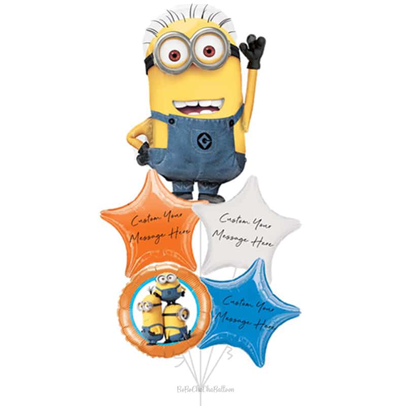 [Minion] Despicable Me Minions Kevin Foil Balloon Bouquet (5pcs)