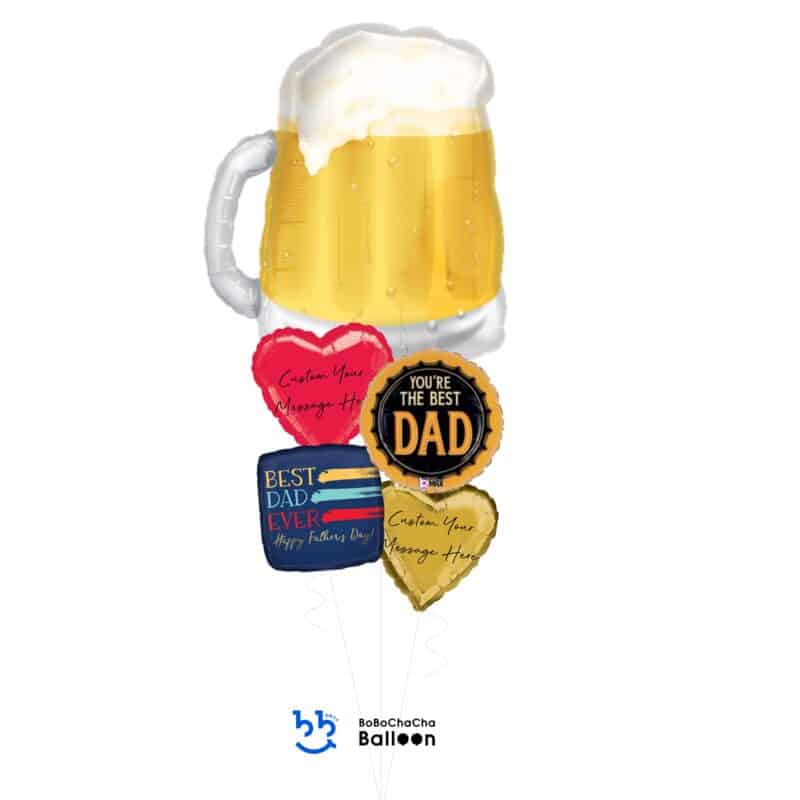 [Father Day] Best Dad Ever Foil Balloons Bouquet (5pcs)