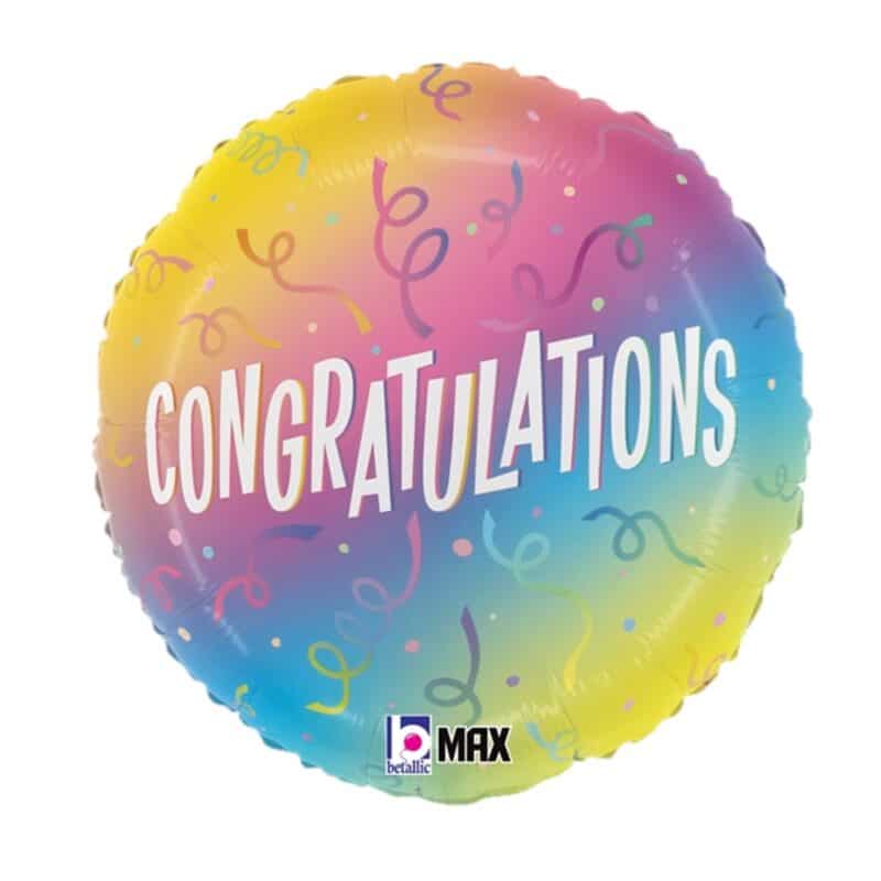 [Well Wishes] 18inch Congratulations Ombre Foil Balloon