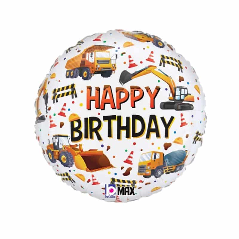 [Birthday] 18inch Construction Equipment Birthday Foil Balloon