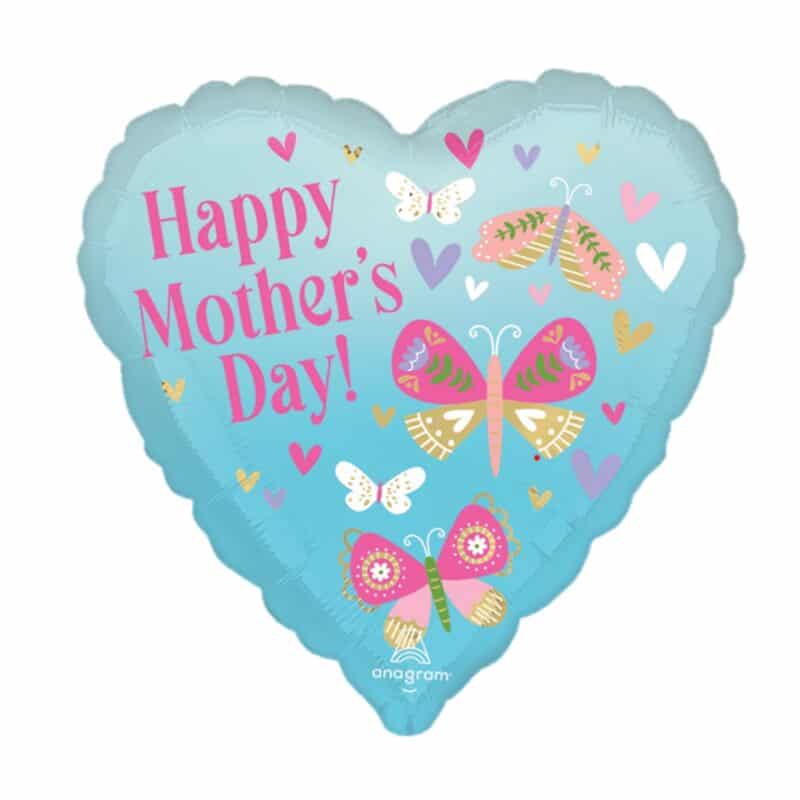 [Mother's Day] 18inch Happy Mothers Day Butterflies Foil Balloon