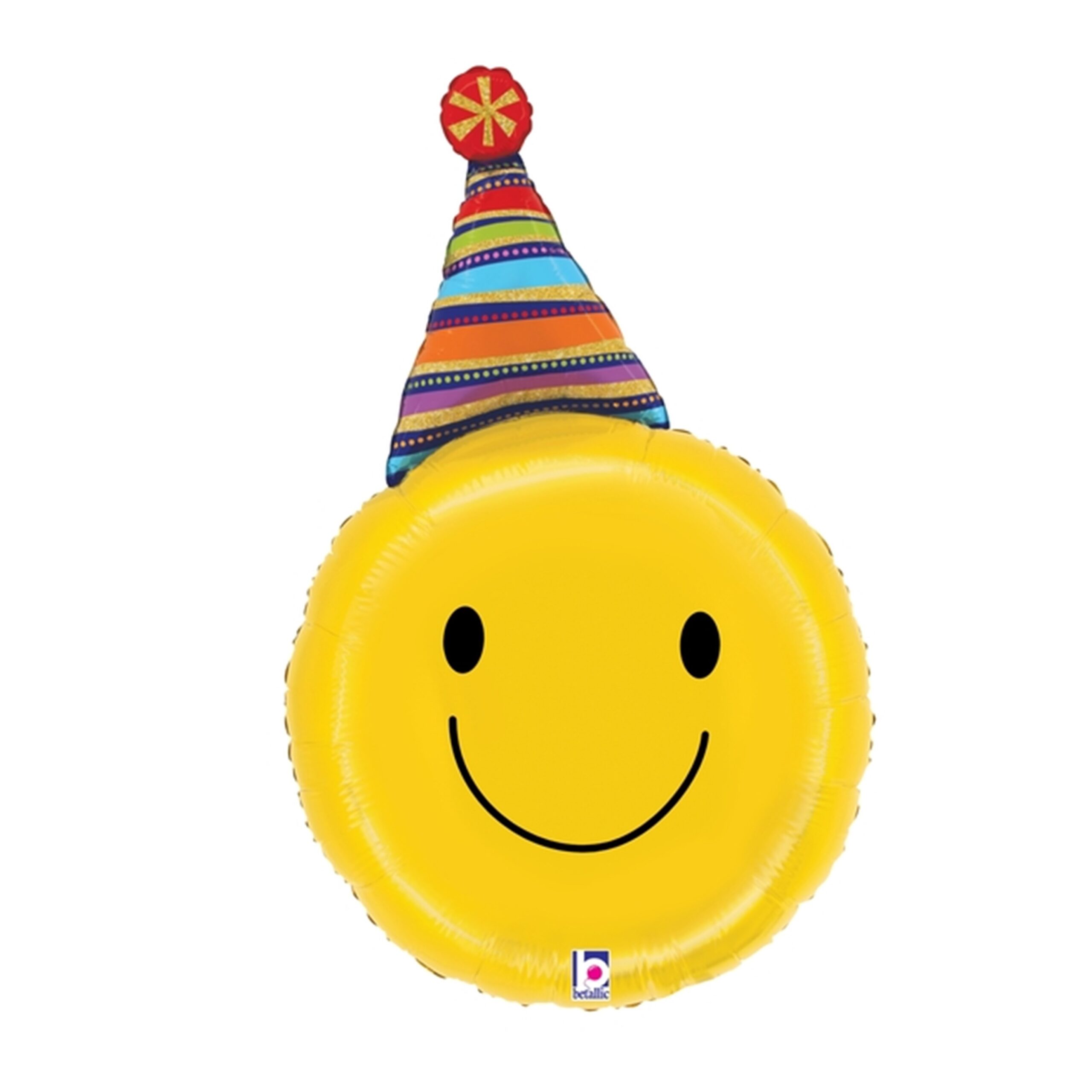 [Birthday] 29inch Party Hat Smiley Face Foil Balloon - Customised ...