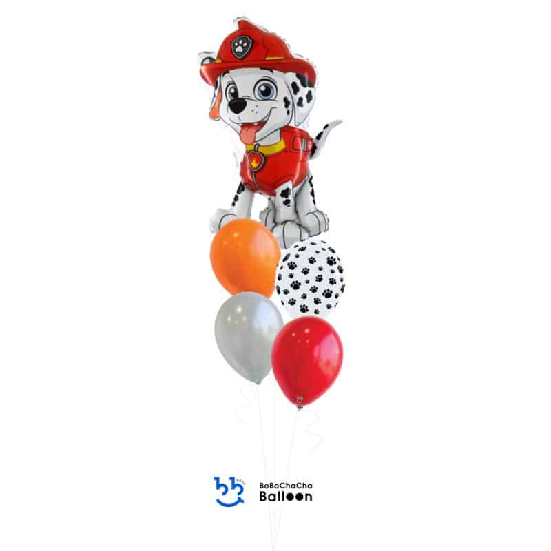 [Paw Patrol] Paw Patrol Marshall Mixed Foil Balloon Bouquet (5pcs)