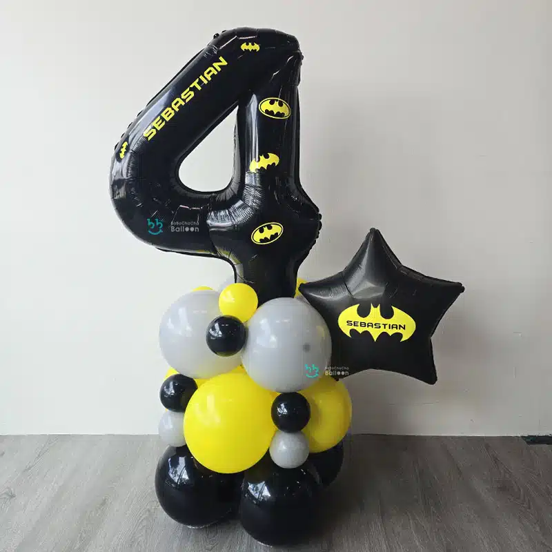 Number Balloon Stand - with Batman Edition