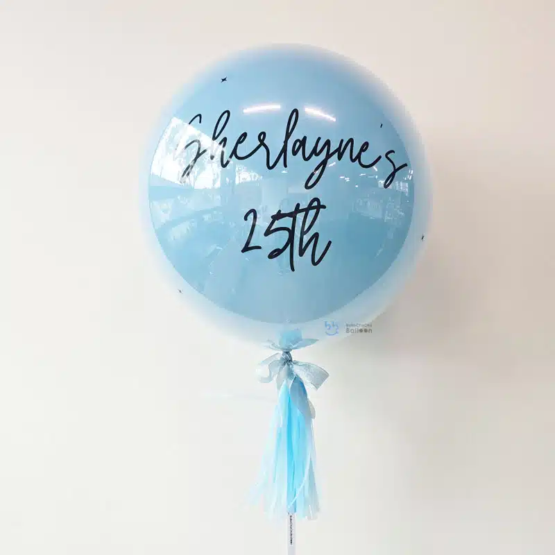 [24 inch Double-Layer Crystal Balloon] - Blue Glass