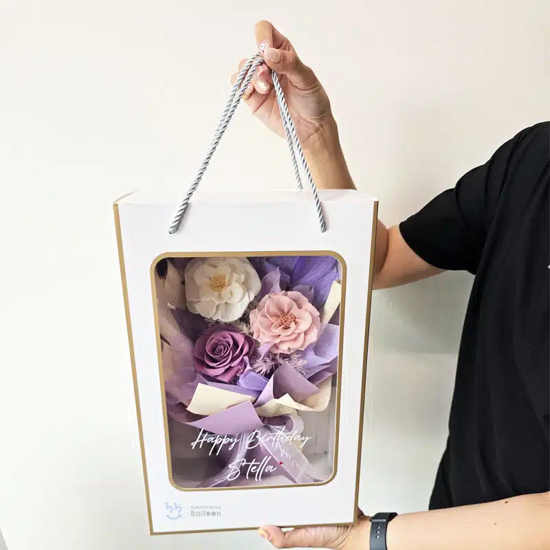[Flower Bloombox] - Purple Haze | Personalised Preserved Bloom Box