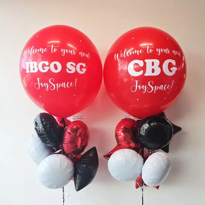 Jumbo Foil Balloon Bouquet - With 36″ Jumbo Personalised Balloon (8pcs)