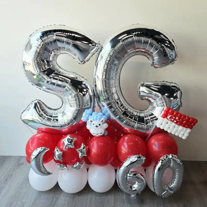 Balloon Stand - National Day with Majulah SG60 Balloon Design
