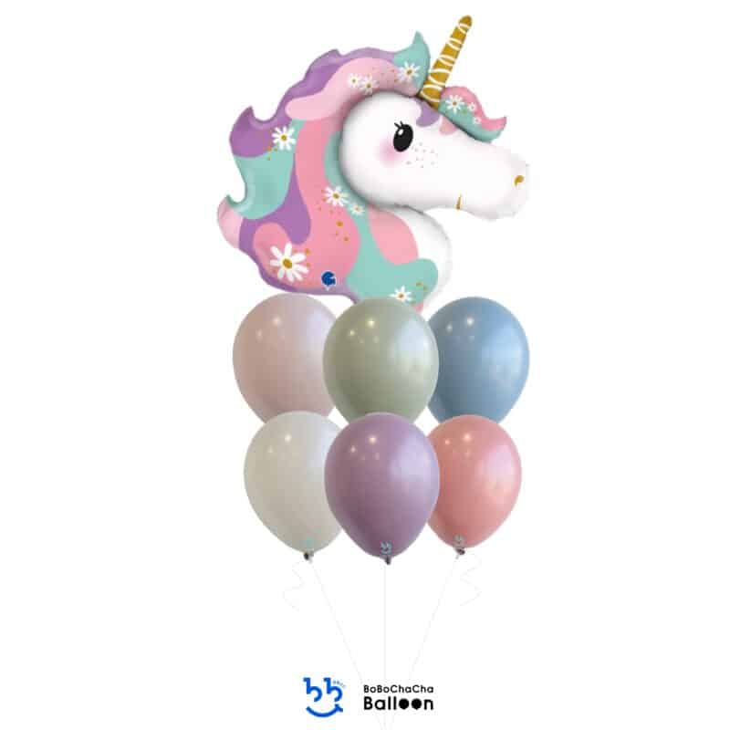 [Unicorn] Hippie Unicorn Balloon Bouquet (7pcs)