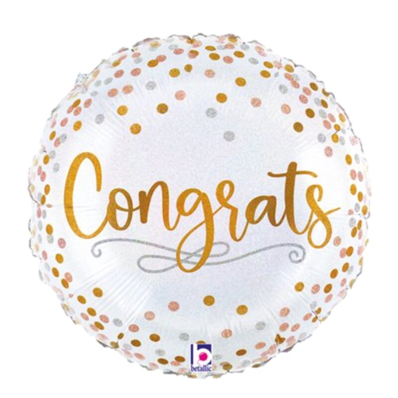 [Well Wishes] 18inch Congrats Confetti Foil Balloon