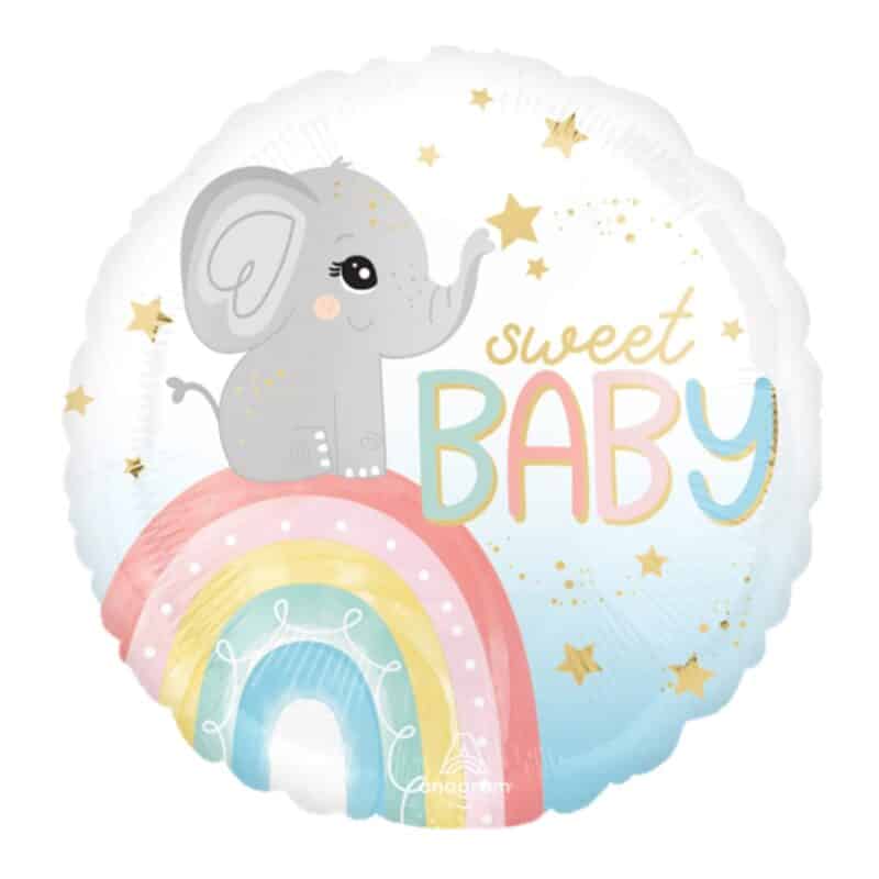 [Baby Shower] 18inch Satin Baby Elephant Foil Balloon
