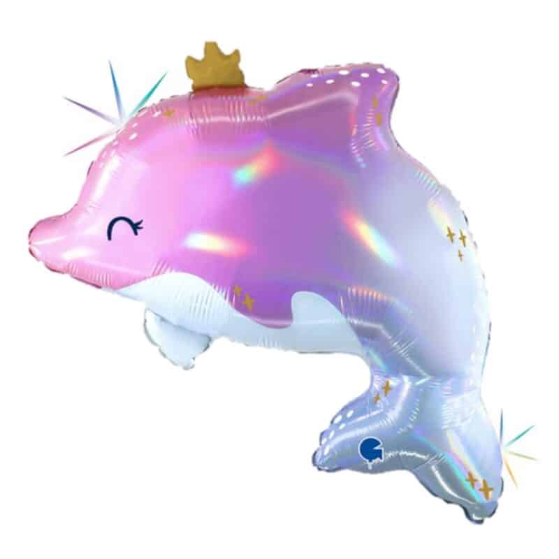 [Under The Sea] 27inch Glowy Dolphin Foil Balloon