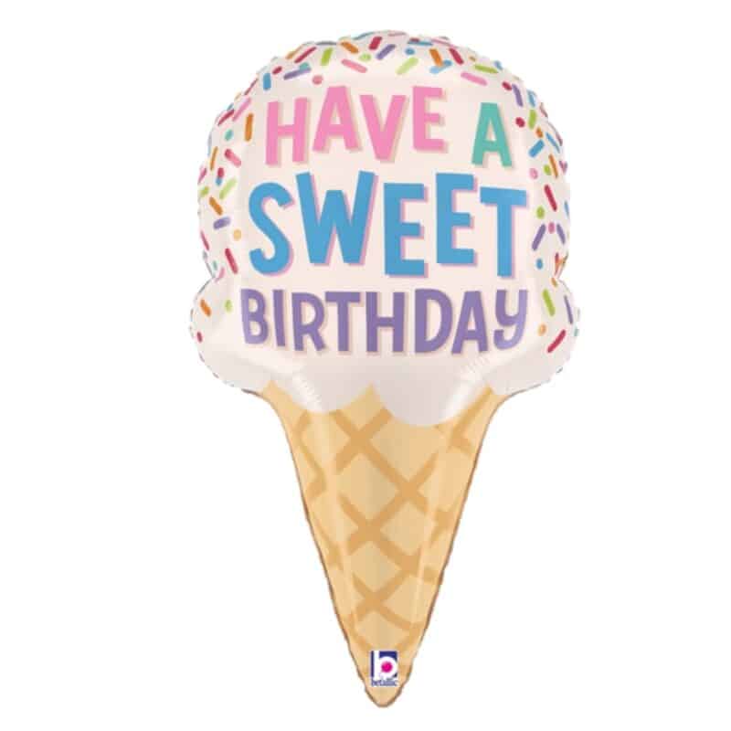 [Tropical Hawaiian] 28inch Sweet Birthday Ice Cream Foil Balloon