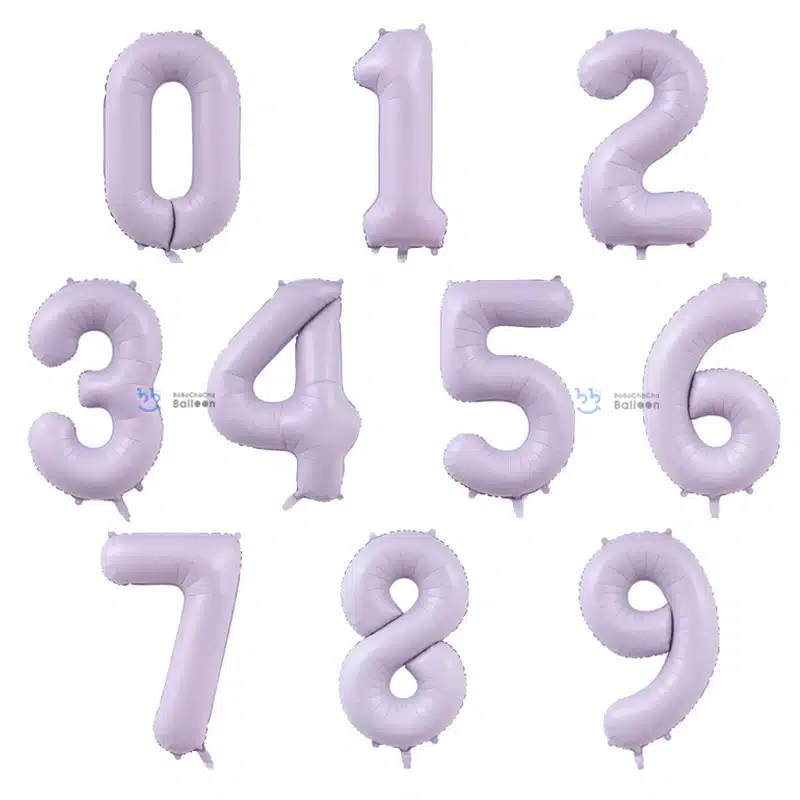 40 inch Jumbo Foil Number Balloons – Pastel Lilac