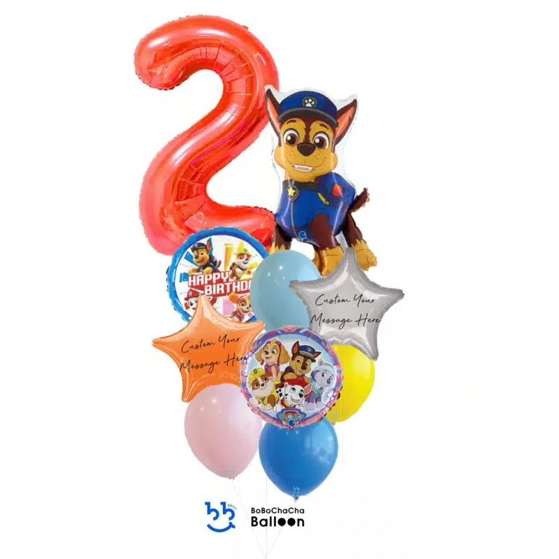 [Paw Patrol] HAPPY BIRTHDAY Paw Patrol Giant Mixed Balloons Bouquet (10pcs)