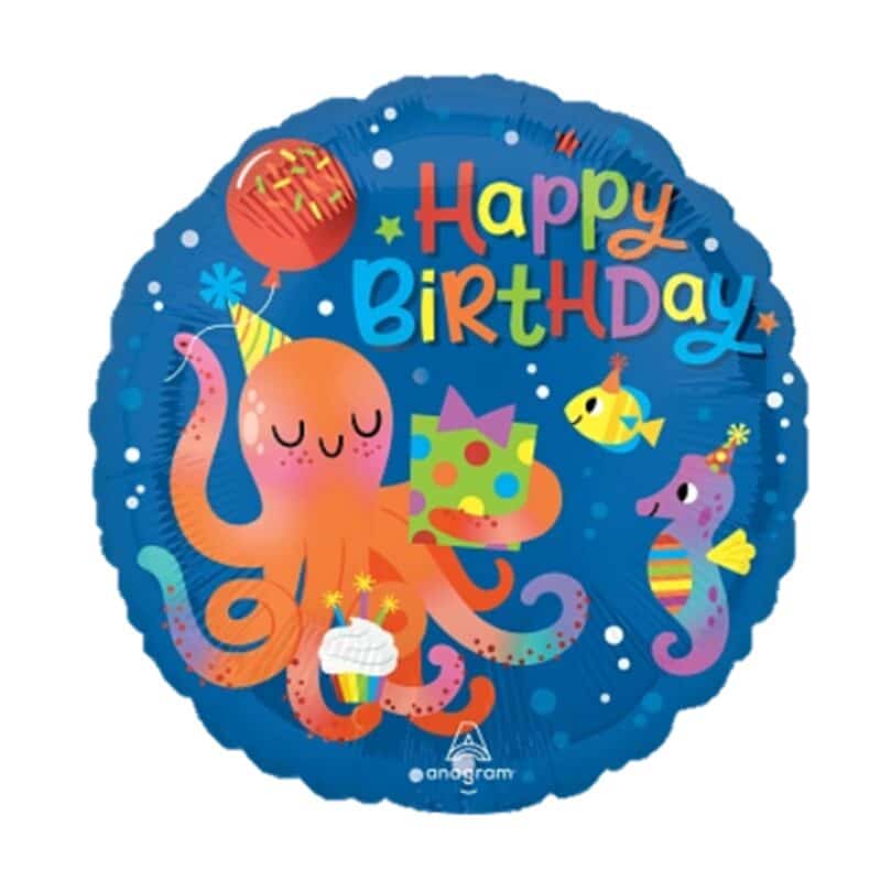 [Under The Sea] 17inch Cute Octopus Foil Balloon