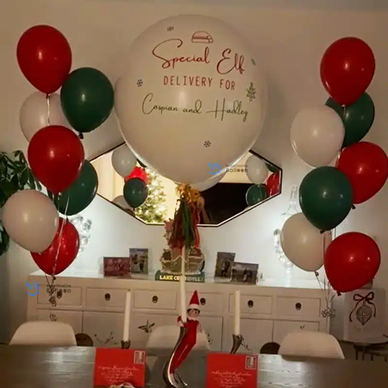 [CHRISTMAS] 36" Jumbo Personalised Helium Balloon Combo Set