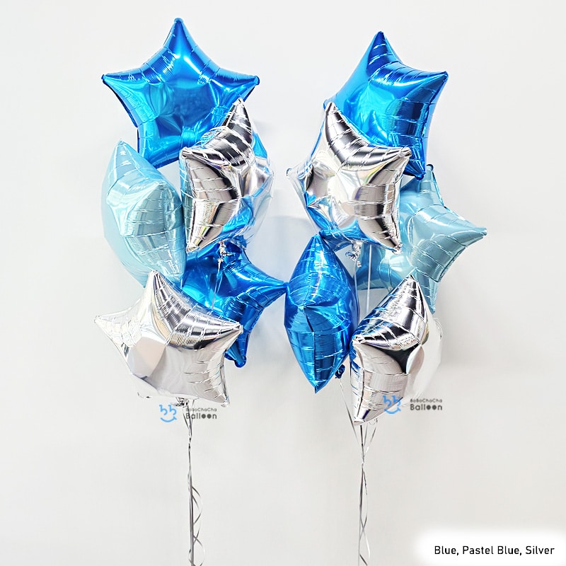 Alternative view of [Choose No. of Balloons] in a bouquet - Star Foil Balloons