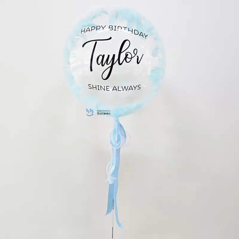Alternative view of [24 inch Personalised Bubble Balloon] - Elegant Feathers