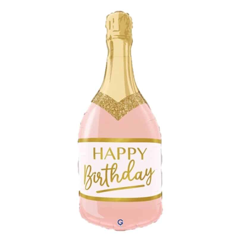 [Celebration] 32inch Pink Birthday Bottle Foil Balloon